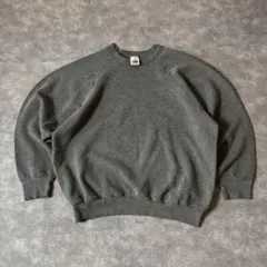 た*ろ様 90s フルーツオブザルーム スウェット L 杢チャコール USA製