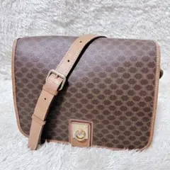 CELINE Vintageマカダム柄 ショルダーバッグ ガンチーニ金具