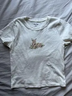 Hollister 鹿 グラフィック Tシャツ ホワイト XS 美品