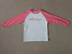 モンベル120 長袖カットソー ホワイト/ピンク　匿名発送