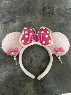 ミニーマウス風ピンク耳アクセサリー