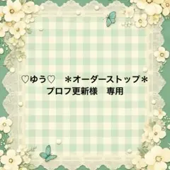 ♡ゆう♡　＊オーダーストップ＊プロフ更新様　專用