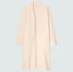 【美品】 UNIQLO スフレヤーンニットコート オフホワイト