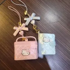 ハローキティ ミニチュアチャーム 2個セット　キルト