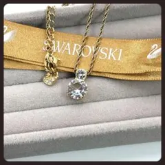【美品】SWAROVSKI　スワロフスキー　ネックレス　クリスタル　ゴールド