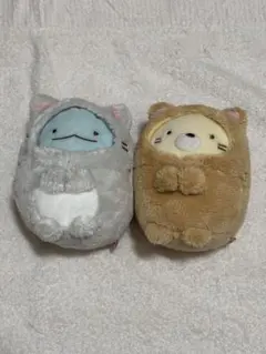 すみっコぐらしぽかぽかねこびより ぬいぐるみ2個セット とかげ ねこ