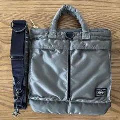 PORTER PX TANKER 2WAY HELMET BAG シルバーグレー