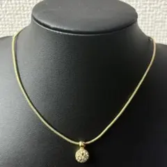 Christian Dior ネックレス ラインストーン ゴールド
