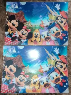 東京ディズニーリゾート A4クリアファイル 비매품 2枚セット