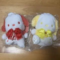 ポチャッコ　ぬいぐるみ　カラフルボアマスコット黄色
