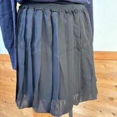 ページボーイ新品未使用黒プリーツバルーンスカート ひざ丈Mサイズ単品S3976