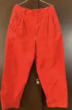 UNIQLO×MARNI コーデュロイワイドフィットタックパンツ　レッド