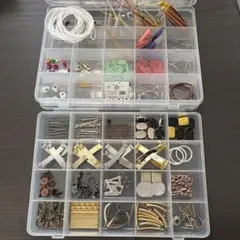 ハンドメイドアクセサリー材料セット　ヘアピン　石　金属　　　　　キーホルダー
