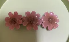 桜の花モチーフ ヘアバレッタ