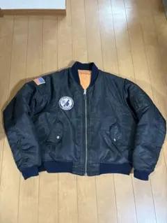 やまだ様専用MA-1 フライトジャケット ブラック 90s アメリカ国旗