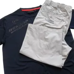 【DUNLOP】ダンロップ 上下セット 半袖Tシャツ L＆クロップドパンツ LL