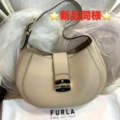 ☆新品同様☆FURLA CLUB 2 ホーボーバッグ Mサイズ ベージュ