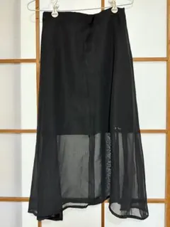 シアーロングスカート　ブラック　Mサイズ