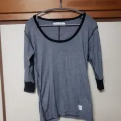 V.R.S.H. 七分袖カットソー M グレー/ブラック