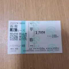 아오라키, 신마 매치 현지 단승 베팅 티켓으로 데뷔