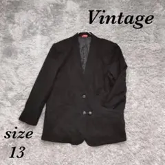 ヴィンテージ (13) ジャケット ライト アウター ノーカラー ボタン 日本製
