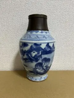 真葛香山 宮川香山 青華老松図 花瓶 - メルカリ