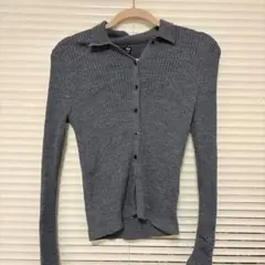 UNIQLO ユニクロ エクストラファインメリノリブポロカーディガン M