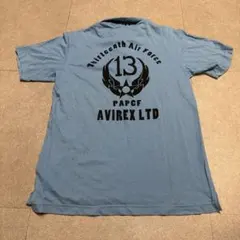 Avirex アビレックス　ポロシャツ　半袖　水色　エアフォース　L