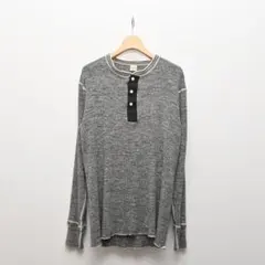WAREHOUSE ウエアハウス 長袖 ヘンリーネック リブ カットソー Lのサムネイル