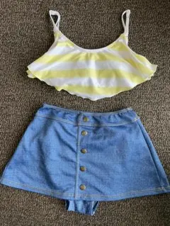 水着 女の子 140センチ　4点セットセパレート