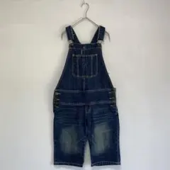【WAVELIST】デニム　オーバーオール　サロペット　ハーフパンツ　コットン