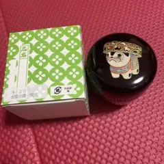 木質中棗　笑戌　茶道具　未使用品　蒔絵　ざるかぶり犬　犬張子　昭和レトロ　和雑貨