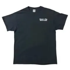 アメリカ古着 半袖Tシャツ ブラック 黒 L 企業系ロゴ バックプリント