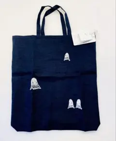 希少ミナペルホネン　トロールtroll 巾着バッグ　ネイビー　新品未使用タグ付き