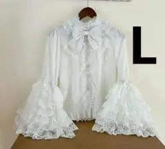 新品　フリル付き　長袖ブラウス　3月末迄！