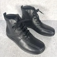 ✨美品✨エコー ECCO レザー スニーカー【23.5】ブラック サイドジップのサムネイル