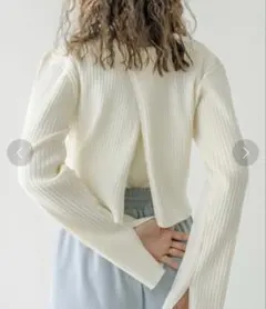 mystic バックスリットショートニット