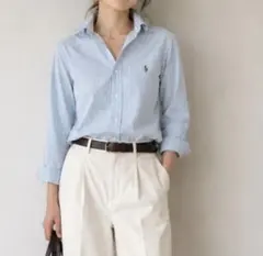 美品　ラルフローレン　ブルーストライプ　シャツのサムネイル