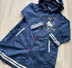 ハローキティ フード付きレインコート ネイビー