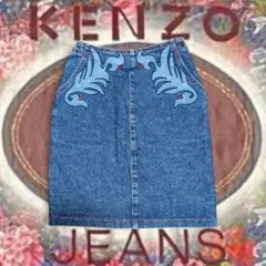 希少 KENZO JEANS ケンゾー 葛飾北斎タグ デニムスカート 赤ステッチのサムネイル