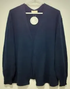 earth music&ecologyネイビー 長袖ニットカーデガン 春夏物 F