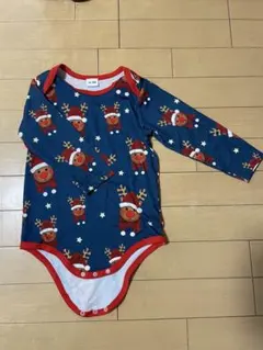 トナカイ柄ロンパース クリスマス　80センチ