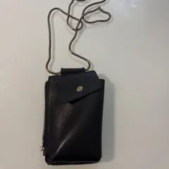 スマホショルダー　バッグ　ブラック