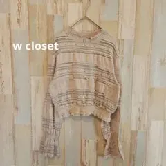 w closet ハイネックレースフリルブラウス F