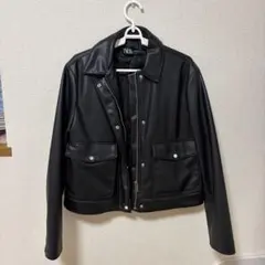 ZARA ブラックレザージャケット M