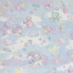 [no.4658]セール☆ユニコーン ドリーム柄 ブルー 生地＊