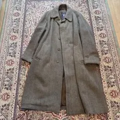 バーバリー 一枚袖 ヘリンボーンツイード コート 60-70年代
