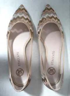 STACCATO フラットシューズ ビジュー装飾 ポインテッドトゥのサムネイル