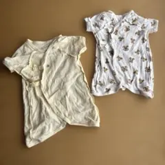 コンビ肌着　クマ柄と星柄の2点セット
