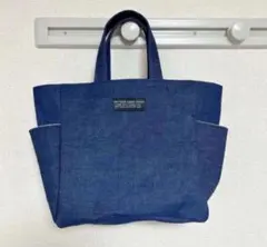 特別価格★再販★岡山デニム　サイドポケット　バッグ　シンプル　ハンドメイド